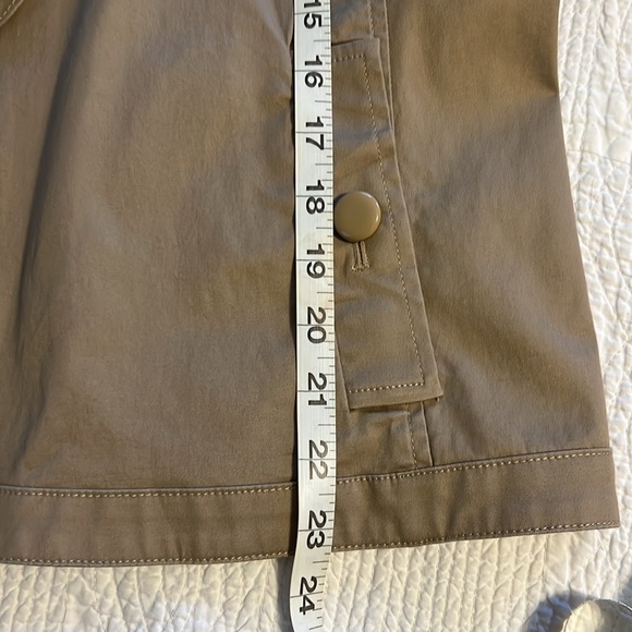EUC Talbots Ruffle Front Button Jacket Tan Khaki 16 - Picture 14 of 14